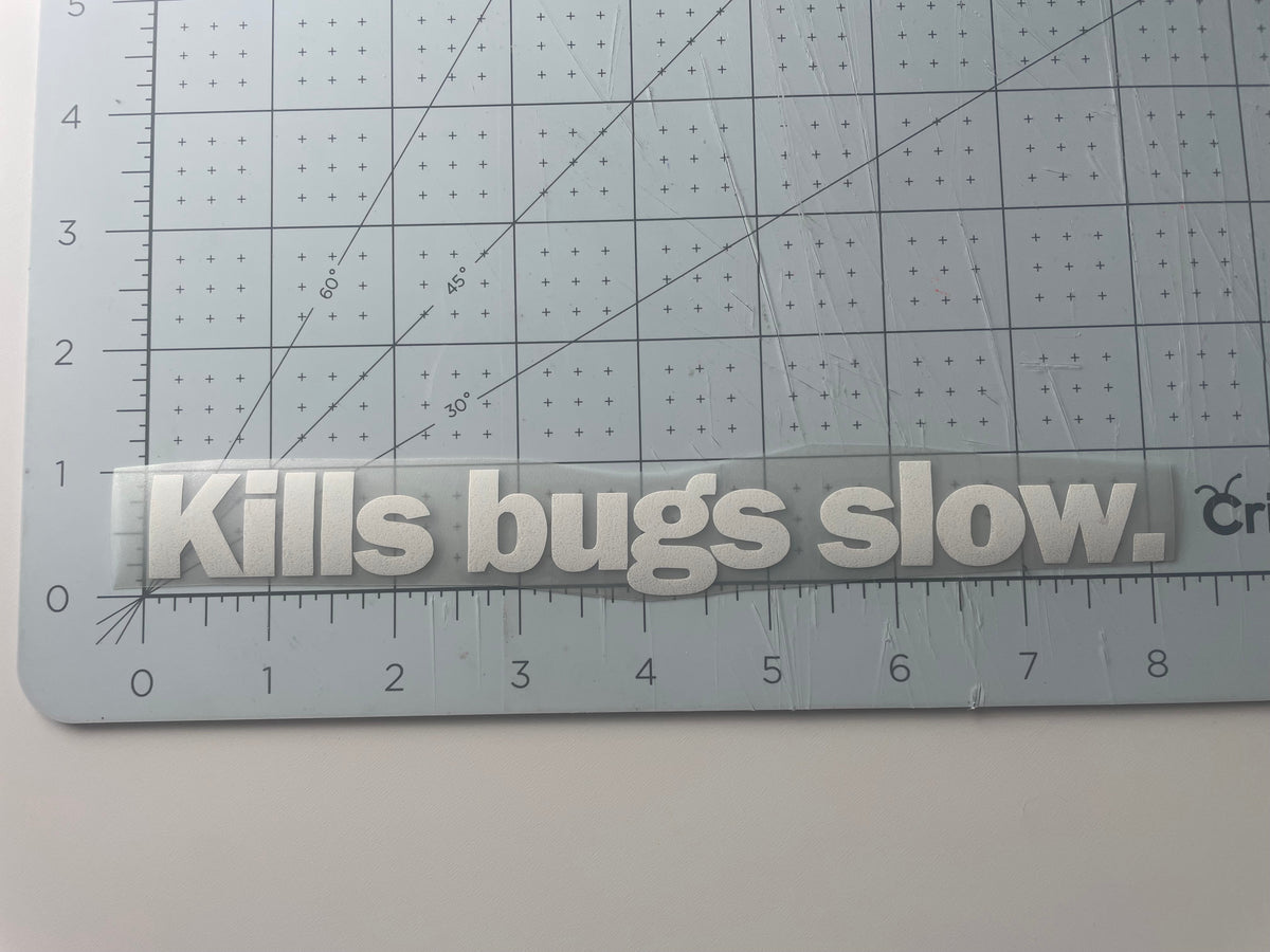 BUGS DIE SLOW DECAL